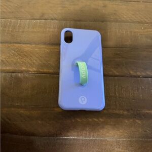 iPhone X Loopy Case Purple Phone Case with Green Loop